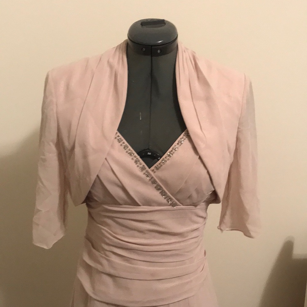 Tan evening gown jacket